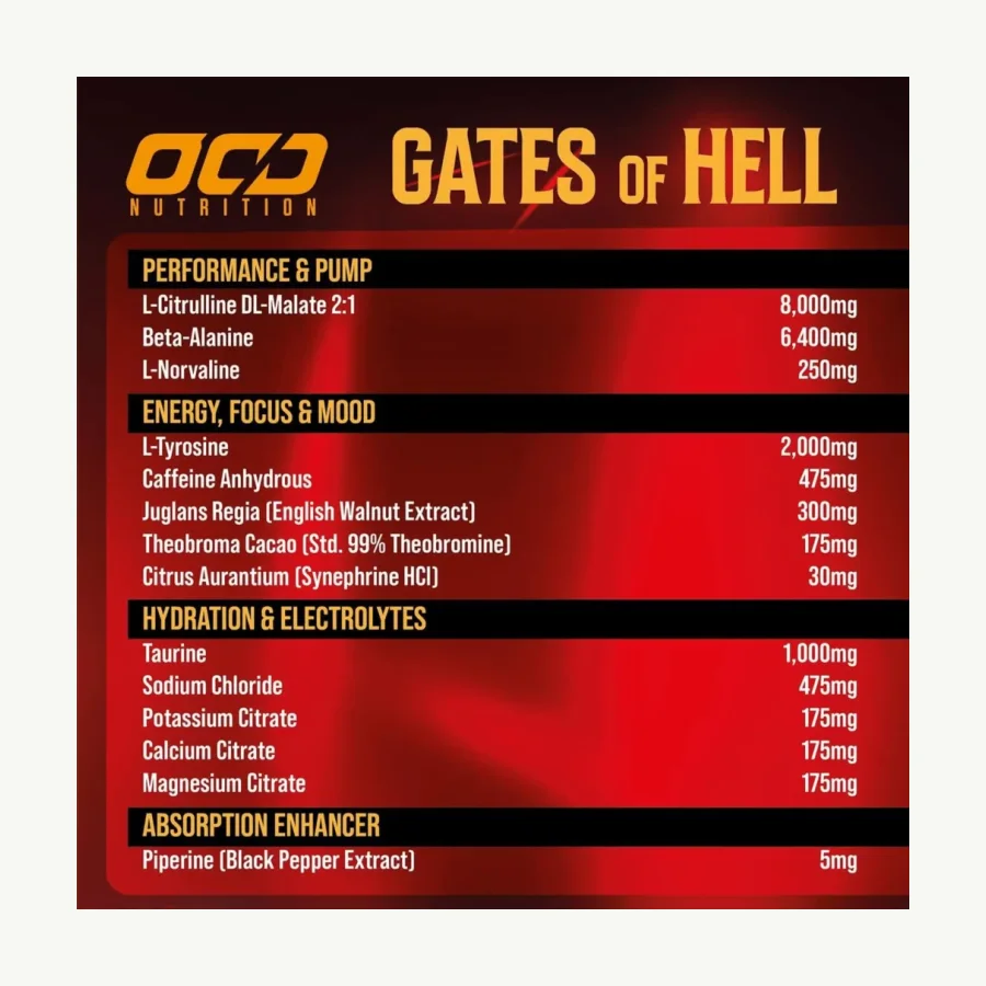 OCD Nutrition Gates of Hell Pre-Workout